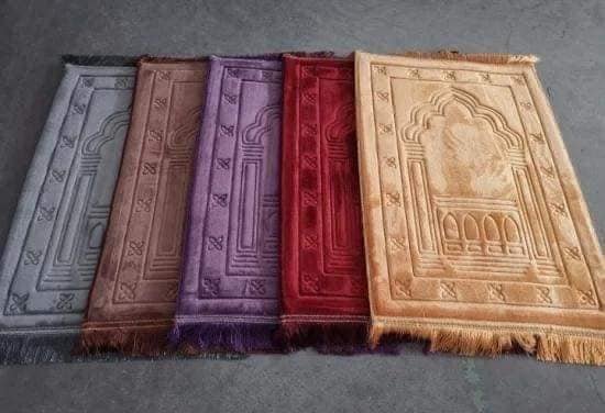 Tapis pour prière en velours anti-dérapant